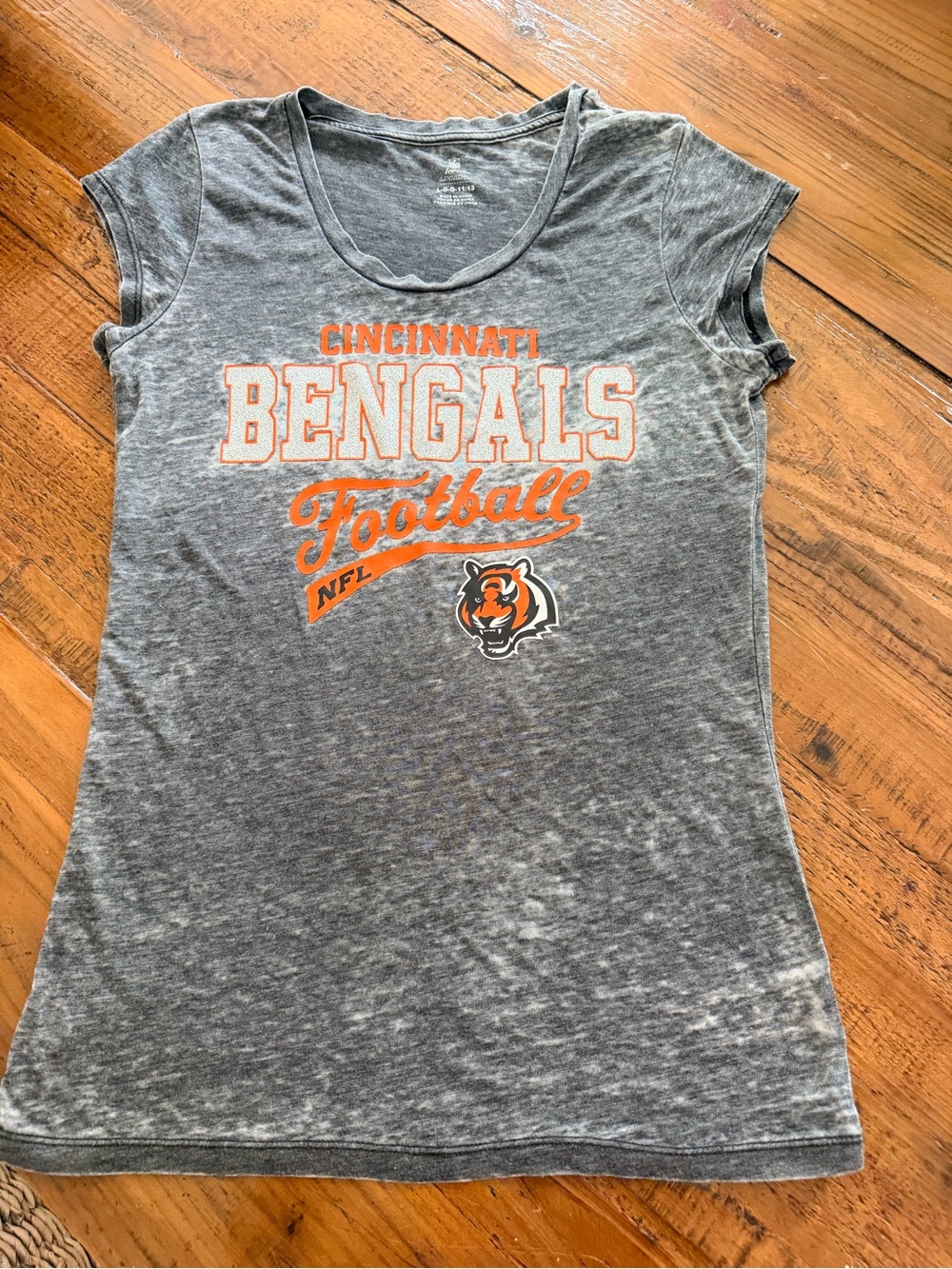 NFL teens apparel Cincinnati Bengals Gray & Orange Short Sleeve Tee
